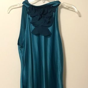 Brand new w/ tags A. Byer silky turquoise top MED